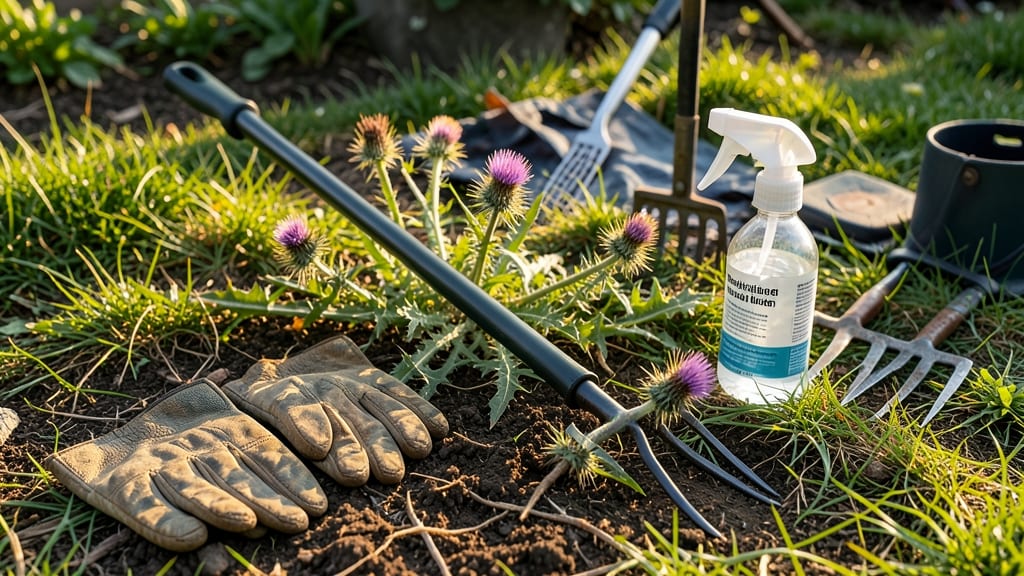 How to Get Rid of Thistles in Lawn: Precision Pulling for Thatch-Free Grass